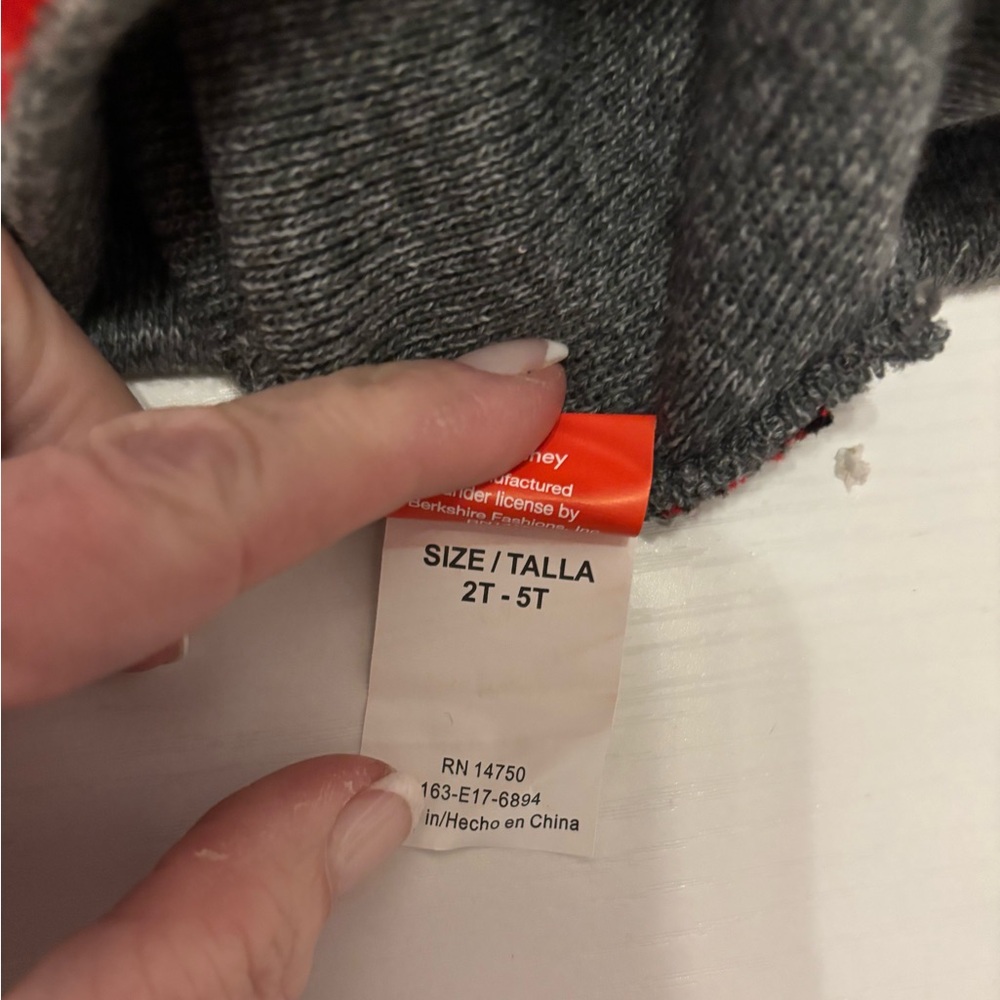 Disney Mickey Mouse Red and Gray Kids Hat - Picture 5 of 9